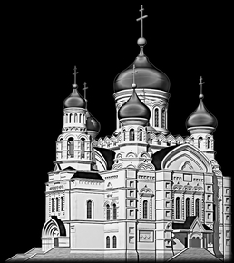 Церковь белая - картинки для гравировки